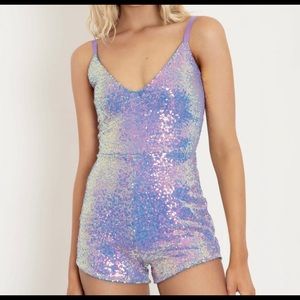 Blackmilk Large SPARKLE OPAL SEQUIN PLAYSUIT